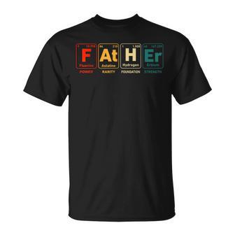 Tabla Periódica Para Papá Con Elementos Para Padre Camiseta unisex - Regaloses