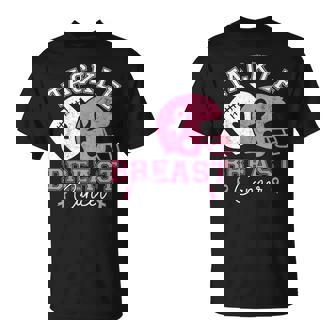 Tackle Breast Cancer Awareness Pink Ribbon American Football T-Shirt | Mazezy