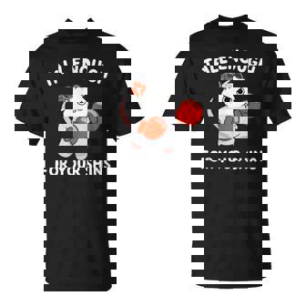 Tall Enough For Your Shins Boxing Cat T-Shirt - Thegiftio