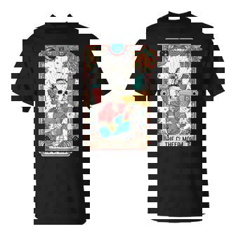 Tarot Card Gothic Cheer Mom Skeleton Cheerleader Mama T-Shirt | Mazezy