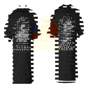 Tea Party Historian American Flag US History Boston T-Shirt | Mazezy