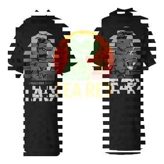 Tea Rex Dinosaur Vintage Retro T-Rex With Sunglasses T-Shirt | Mazezy