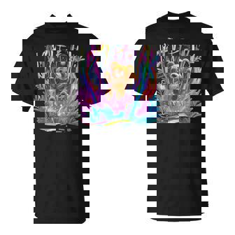 Teddy Bear Swinging Through Magical Forest T-Shirt | Mazezy