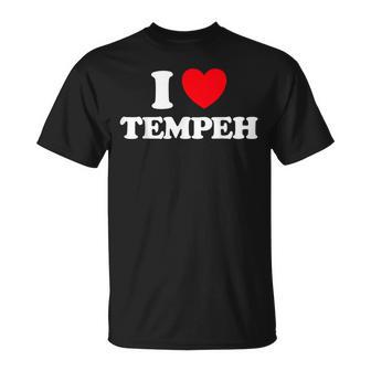 Tempe Heart Cute Indonesia Soybean Favorite Food Fan T-Shirt | Mazezy