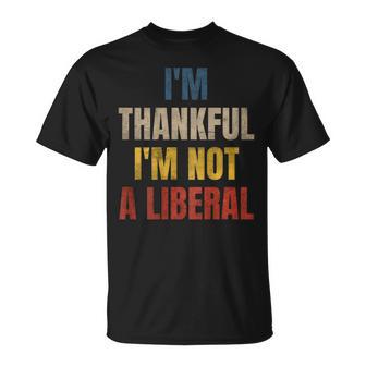 Thank God I’M Thankful I’M Not A Liberal Thanksgiving Back T-Shirt - Thegiftio UK