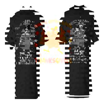 Thankful Grateful Blessed Happy Thanksgiving Turkey Gobble T-Shirt - Monsterry