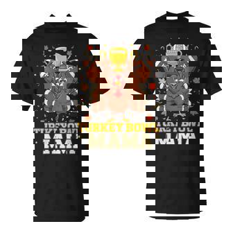 Thanksgiving Football Mom Turkey Bowl Mama T-Shirt | Mazezy