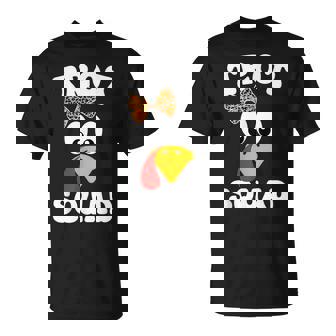 Thanksgiving Leopard Coquette Bow Running Turkey Trot Squad T-Shirt - Monsterry