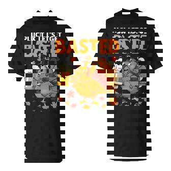 Thanksgiving Pluck It Lets Get Basted Fall Dad Men T-Shirt - Thegiftio