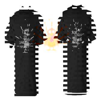 Thanksgiving Turkey Ice Hockey T-Shirt | Mazezy