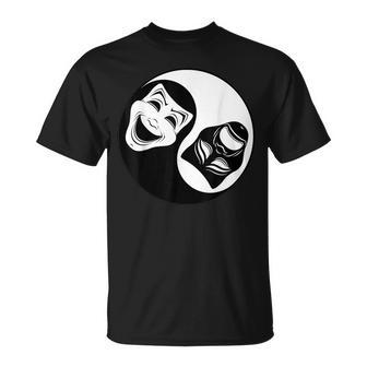 Théâtre Yin Yang Masques Comédie Et Tragédie T-Shirt - Cadeauxyz