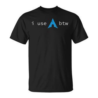 All Things Geek By Mcma I Use Arch Btw Small T-Shirt - Thegiftio