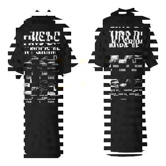 Things I Do In My Spare Time Car Boys Men Muscle Cars Guy T-Shirt | Mazezy