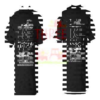 Three I E I O Farm Party Decorations 3Rd Birthday Boy Girl T-Shirt | Mazezy