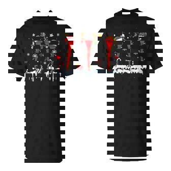 Three Santa Reindeer Elf Clarinets Instrumentalist Xmas T-Shirt | Mazezy