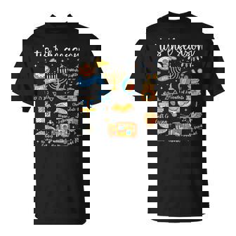 Tis The Season Hanukkah Icons Happy Hanukkah Chanukkah T-Shirt | Mazezy