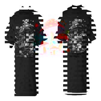 Toadstools Garden Red Mushroom Tank Top T-Shirt | Mazezy