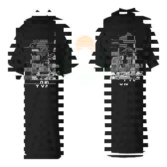 Tokyokyline Japon Monuments Du Mont Fujiouvenir De La Tour De Tokyo T-Shirt - Cadeauxyz