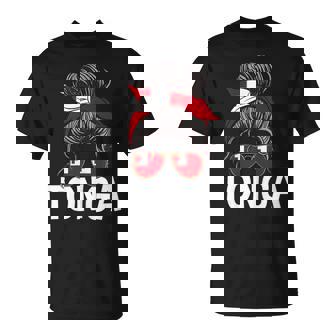 Tonga Girl Messy Hair Bun Tongan Women T-Shirt | Mazezy