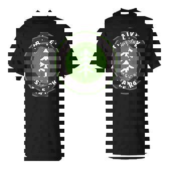 Trail View State Park New York NY Forest Tree Badge Vacation T-Shirt | Mazezy