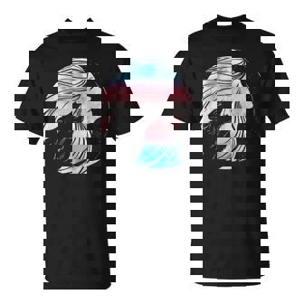 Transgender Wolf Woman Transsexual Trans Pride Trans Flag T-Shirt | Mazezy