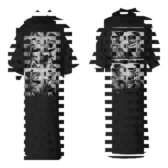 Trex In Cowboy Hat Dinosaur Dino Western Photo Booth T-Shirt - Monsterry