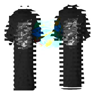 Tuna Fisherman Solomon Islands Flag T-Shirt | Mazezy