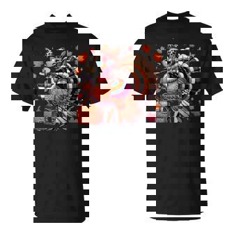 Turkey Coffee Lover Thanksgiving Fall Outfit Women T-Shirt | Mazezy