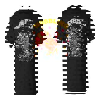 Turkey Riding Bike Thanksgiving Cycling Biker 2025 T-Shirt | Mazezy