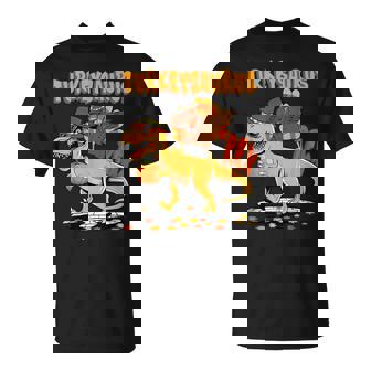 Turkeysaurus Rex Dab Turkey Dinosaur Thanksgiving T-Shirt - Monsterry