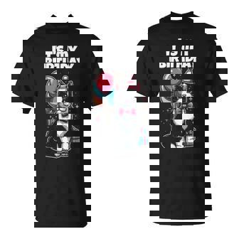 Tuxedo Cat It's My Birthday Tuxedo Cat Lover Bday Party T-Shirt | Mazezy