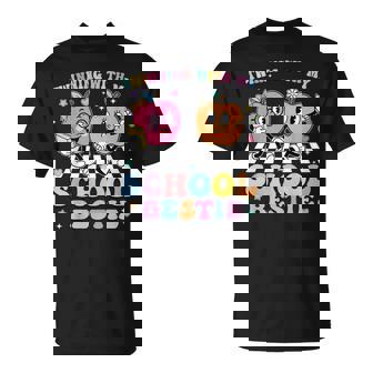 Twinning With My School Bestie Cute Matching Friend Twin Day T-Shirt - Thegiftio