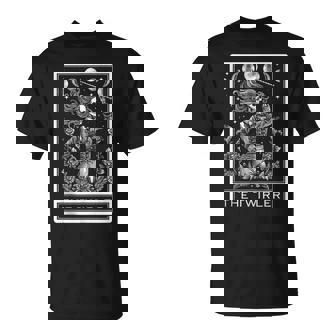 The Twirler Baton Twirling Tarot Card Skeleton Witchy Moon Tank Top T-Shirt | Mazezy