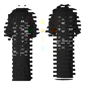 Types Of Beetles Beetle Species Chart Insect Identification T-Shirt | Mazezy