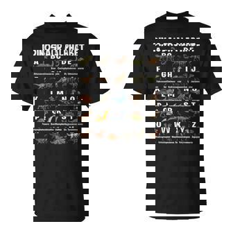 Types Of Dinosaurs Alphabet A-Z Dino Girls Boys Dinosaur T-Shirt - Thegiftio