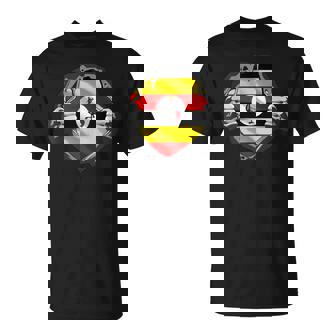 Uganda Independence Ugandan Superhero With Uganda Flag Tank Top T-Shirt | Mazezy