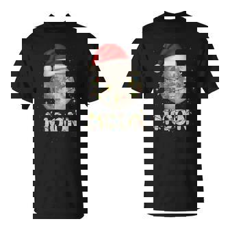 Ugly Solar System Christmas -Planet Moon Santa Hat Lights T-Shirt | Mazezy