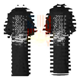 Uh-1 Huey Military Helicopter Aviation American Flag T-Shirt | Seseable UK