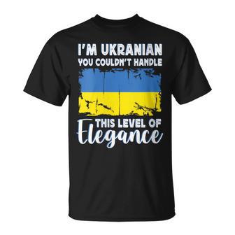 Ukraine Flag Proud Elegant Ukrainian Boyfriend Girlfriend T-Shirt | Mazezy