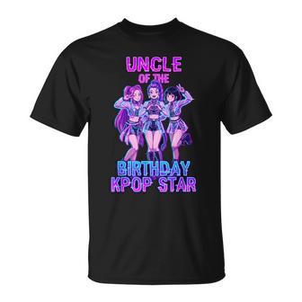 Uncle Of Birthday Girl K-Pop Star Korean Pop Music Bday T-Shirt | Mazezy
