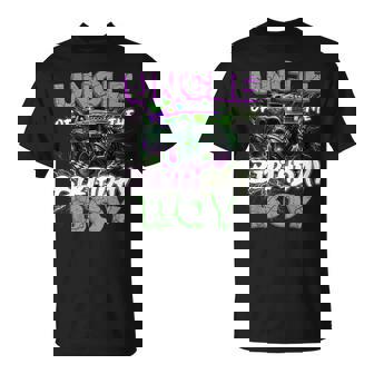 Uncle Of The Birthday Monster Truck Family Matching Party T-Shirt - Monsterry