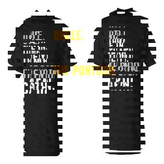 Uncle The Man Myth Pontoon Captain Boating Sailing Men Tank Top T-Shirt | Mazezy