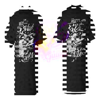 Never Underestimate A Girl With A Guitar Party Costume T-Shirt | Mazezy