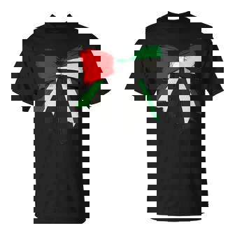 United Arab Emirates Emirati UAE Flag Girl Coquette Bow T-Shirt | Mazezy