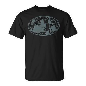 Upside Down Earth Globe Wrong Way Planet T-Shirt - Monsterry