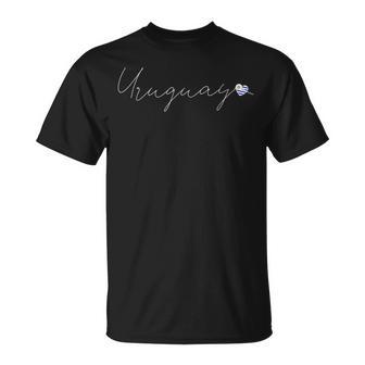 Uruguay Amor Bandera Uruguaya Y Corazón En Uruguay Camiseta unisex - Regaloses