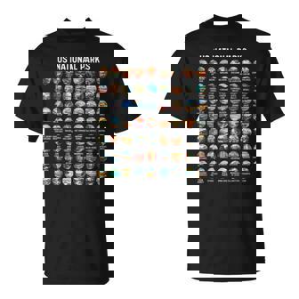 All Us National Park Checklist Bucket List Of National Parks T-Shirt | Mazezy