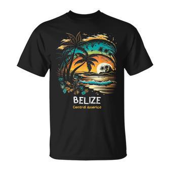 Vacation Souvenir Palm Tree Belize T-Shirt | Mazezy