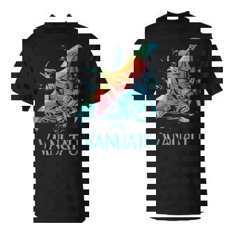 Vanuatu Fun Manta Ray Ocean And Marine Life Tribal T-Shirt | Mazezy