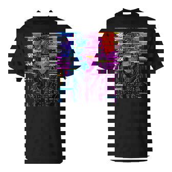 Vaporwave Girl Japanese Glitch Aesthetic Urban Cybergoth T-Shirt | Mazezy